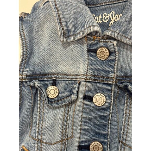 Girls Cat and Jack Demin Vest Size Small - Picture 3 of 8